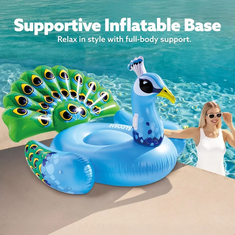 Iatable Peacock Pool Float Giant Peacock Fun Beach Floaties Pool Party Decorations Adult Size Iatable Animal Summer Swim Pool R