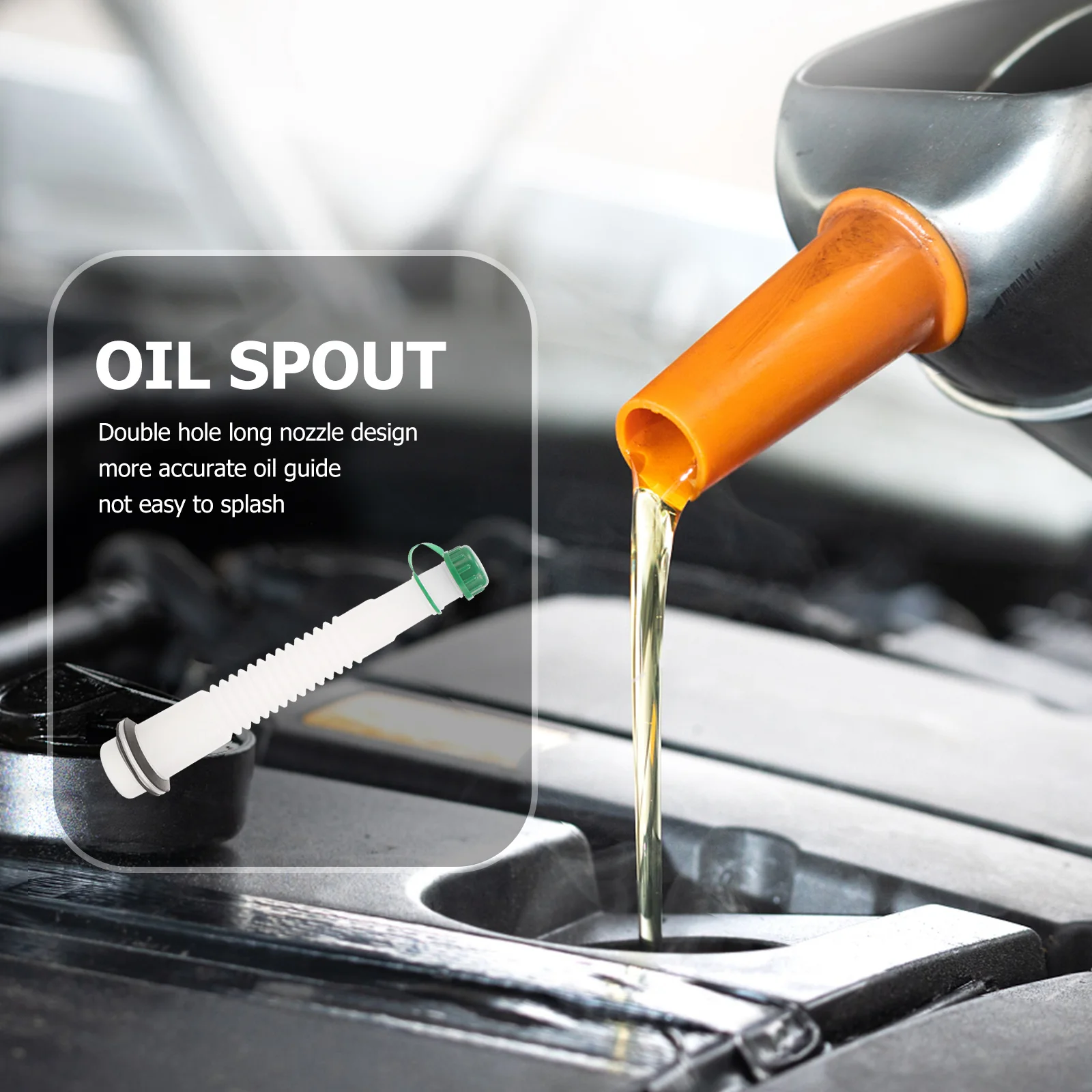 

Oil Can Spout Replacement Nozzles for 1L Can Old Style Fuel Accessory Spouts Lightweight Portable Design Preventing