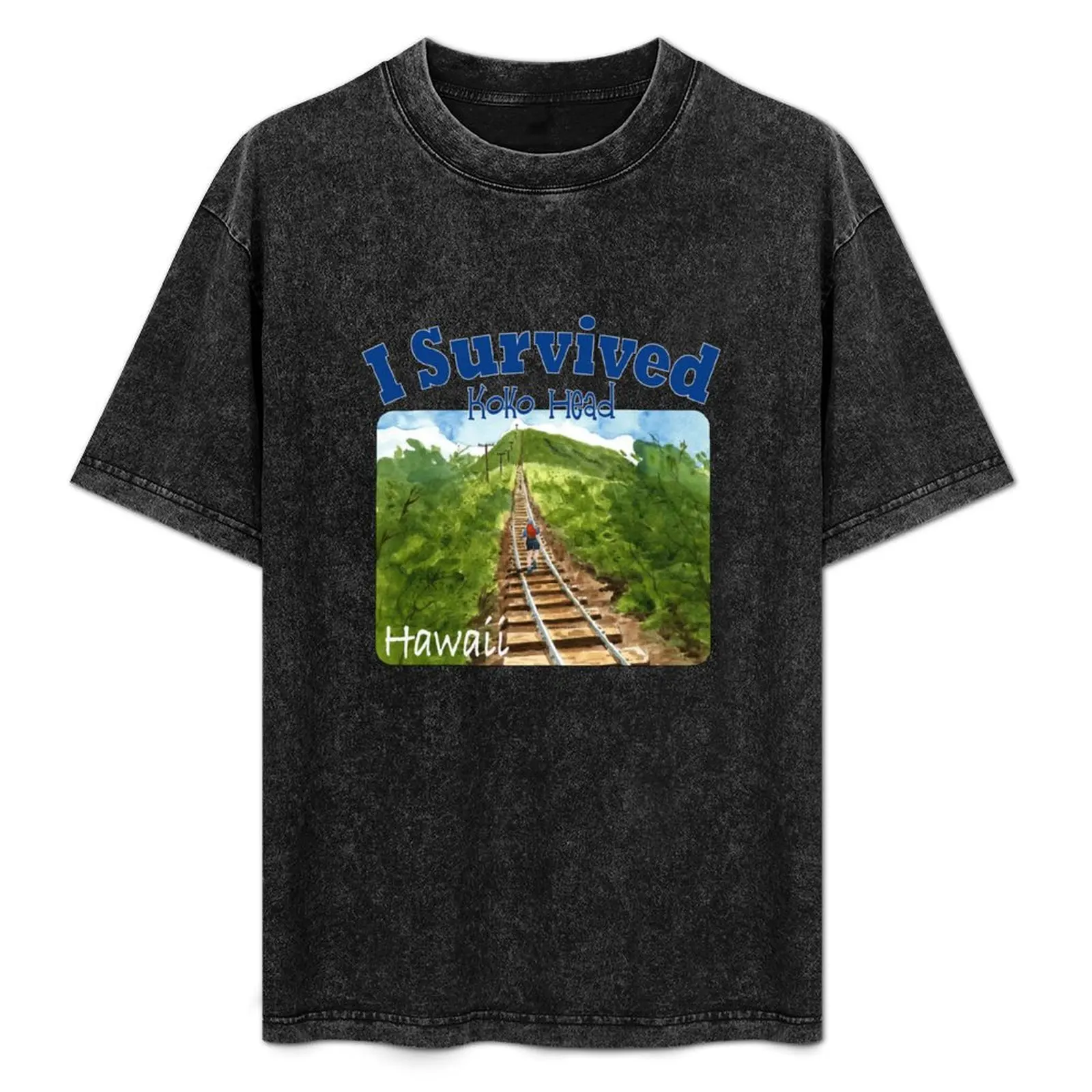 

Футболка I Survived Koko Head, Oahu, Hawaii, новые подарки и футболки, мужская одежда, забавные костюмы, эстетичная одежда, мужская одежда