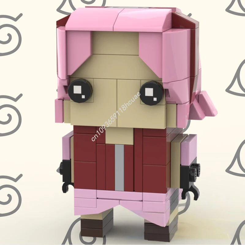 

156 шт. MOC Sakura Haruno Brickheadz модель строительные блоки модульная сборка на день рождения детские игрушки для рукоделия кирпич DIY рождественские подарки