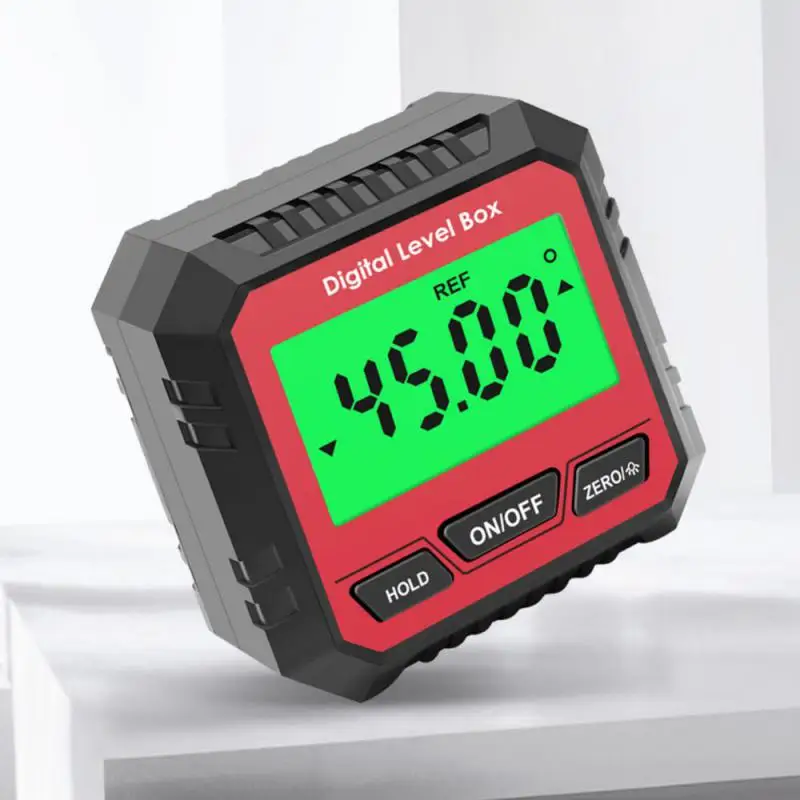 Nível Digital Box com Magnético Baseado Backlight Transferidor Ângulo Finder Bevel Régua Calibre Inclinômetro 360 Graus