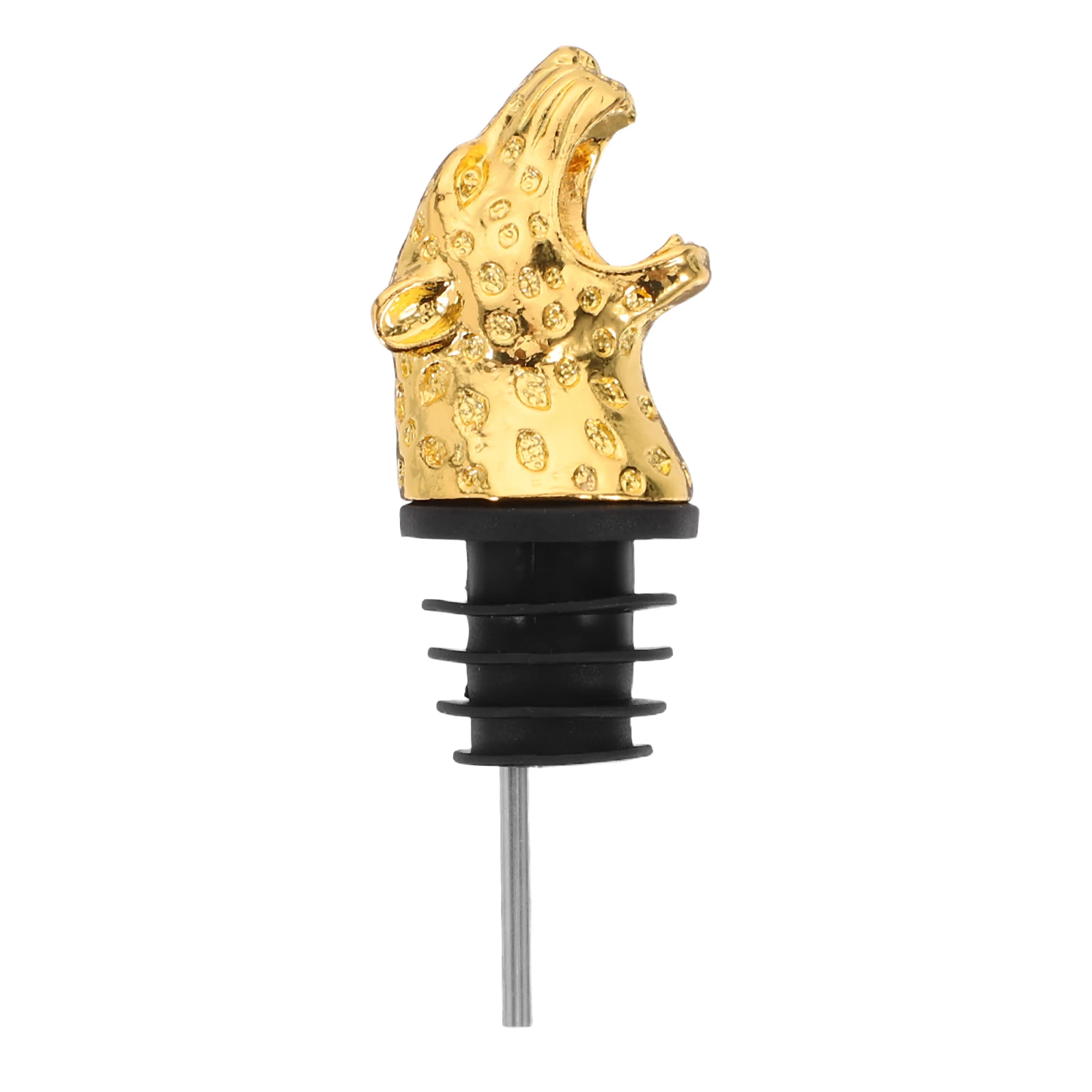 

Bottle Stopper Pourer Decanter Stoppers Zinc Alloy Leopard Head Shape Lightweight Safe Party Fun Creative Pattern