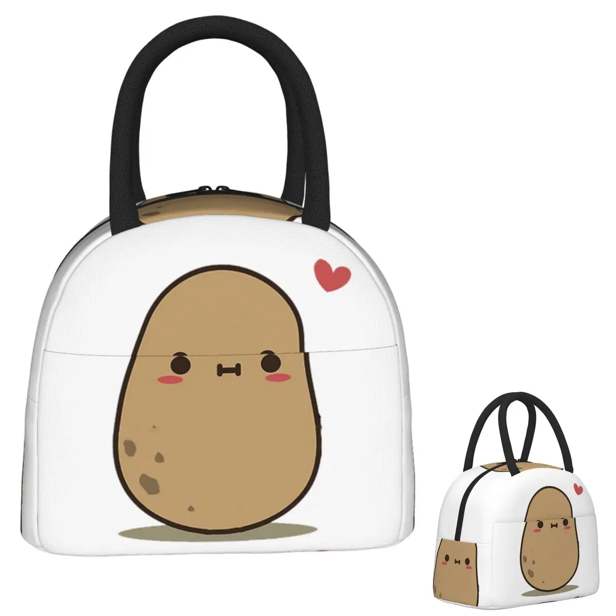 

Милая картофельная сумка для обеда Love, изолированная коробка для бенто, водонепроницаемая сумка для обеда, герметичная сумка для пикника, сумка-холодильник для женщин, студенческого офиса