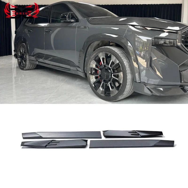 

for BMW XM G09 LD Style Dry Carbon Fiber Side Skirt Bumper Spoiler Body Kit