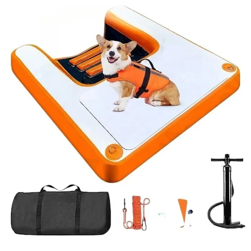 

Inflatable Pet Puppy Ramp Wooden Floating Platform