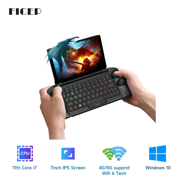 Onegx1 Pro Win10 Pocket Mini Pc I7-1060g7 7'' One Gx Gaming Laptop 16gb Ram  512gb Ssd Sim Wifi Networking Portable Netbook - Tablet Lcds & Panels -  AliExpress