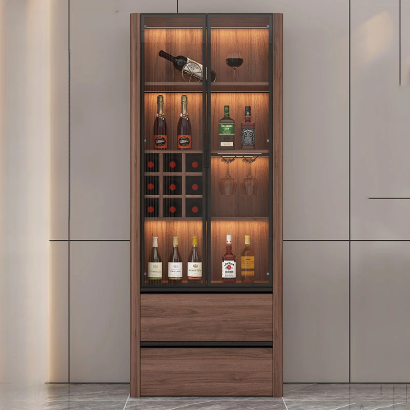 Bar Outdoor Liquor Display Cabinet Shelves Furniture Open Cabinets Kitchen Beer Luxury Wine Rack Corner Meuble Vin Home Whiskey