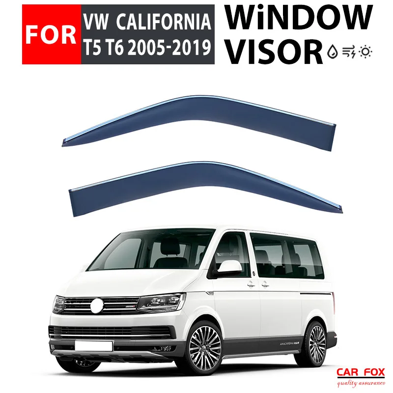

Для Volkswagen VW California T5 T6 2005-2019: Дефлекторы окон, навесы-козырьки, защита от дождя и солнца для боковых окон, аксессуары