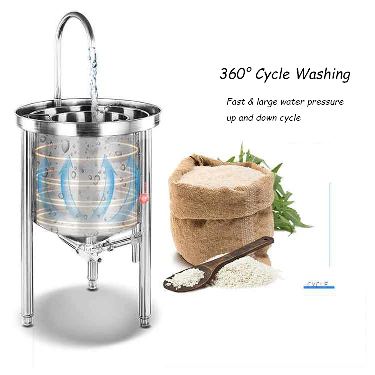 Commercial 50Kg/Time Washing Rice Machine High Speed Rice Washing Machine