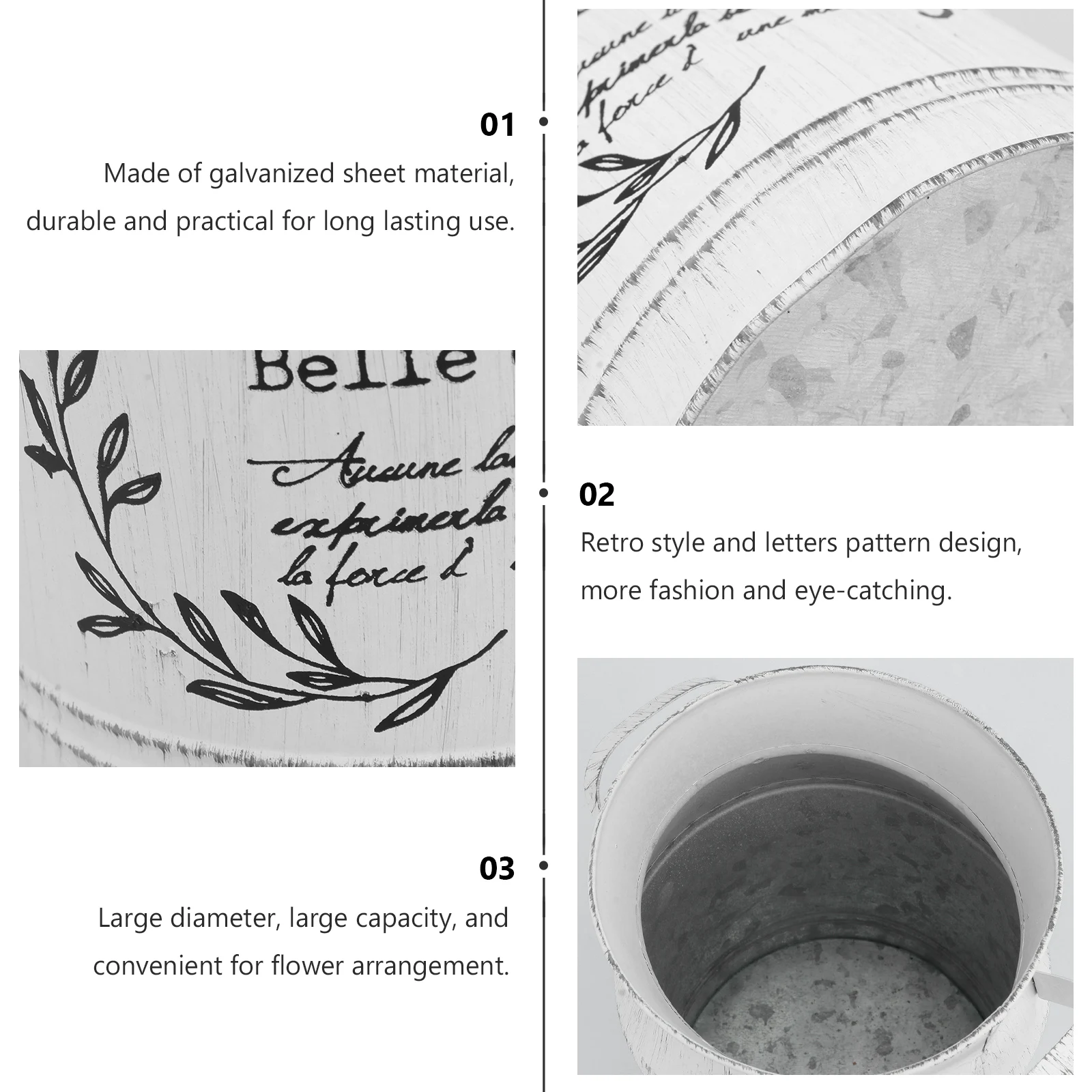 

1pc Metal Flower Vase Letters Pattern Decorative Flower Arrangement Pot For Living Room Bedroom Bar Lobby Desktop