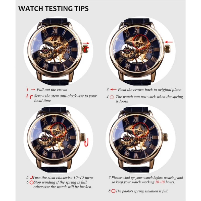 FORSINING 99A Men\'s Mechanical Watches Luxury Fashion Elegant Automatic Genuine Leather Strap Wrist Watches for Male Gift Clock