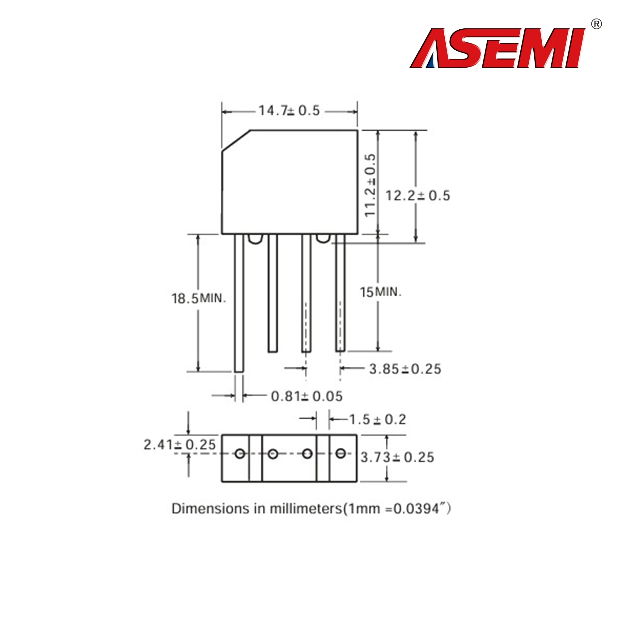 20PCS KBP310 Bridge Rectifier Diode 3A 1000V Brand New ASEMI