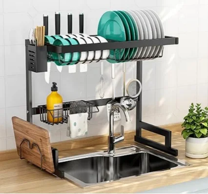 Racks Holders Multifunctional Storage Rack Knife Stand Dish Fruit and Vegetable Bowl Chopsticks Tube Cleaning Kitchenware