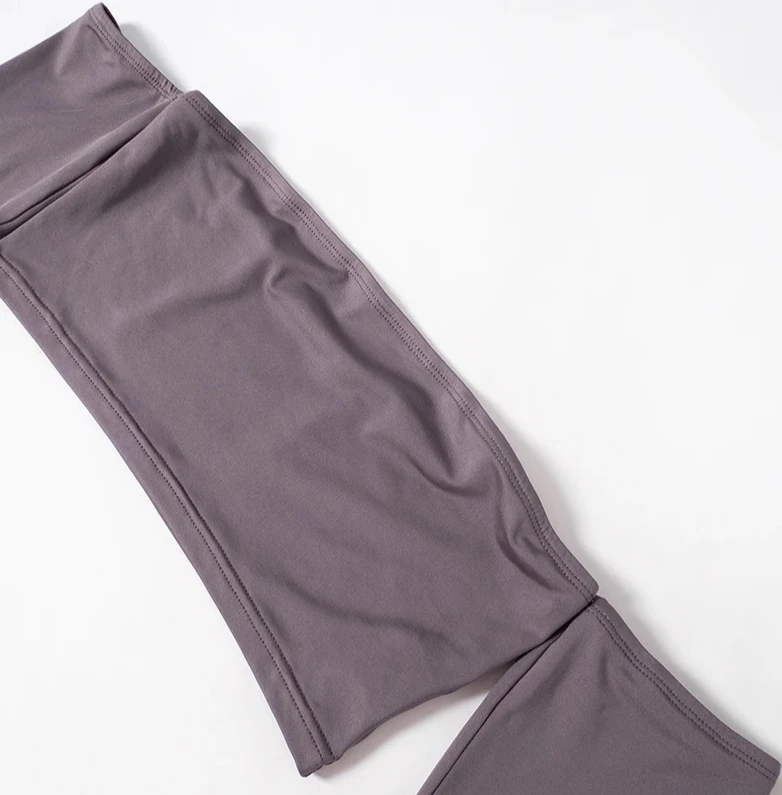 가을 신상 여성 의류 컬러 블록 오프숄더 긴팔 랩 크롭탑 아메리칸 레트로 섹시 핫걸 세트