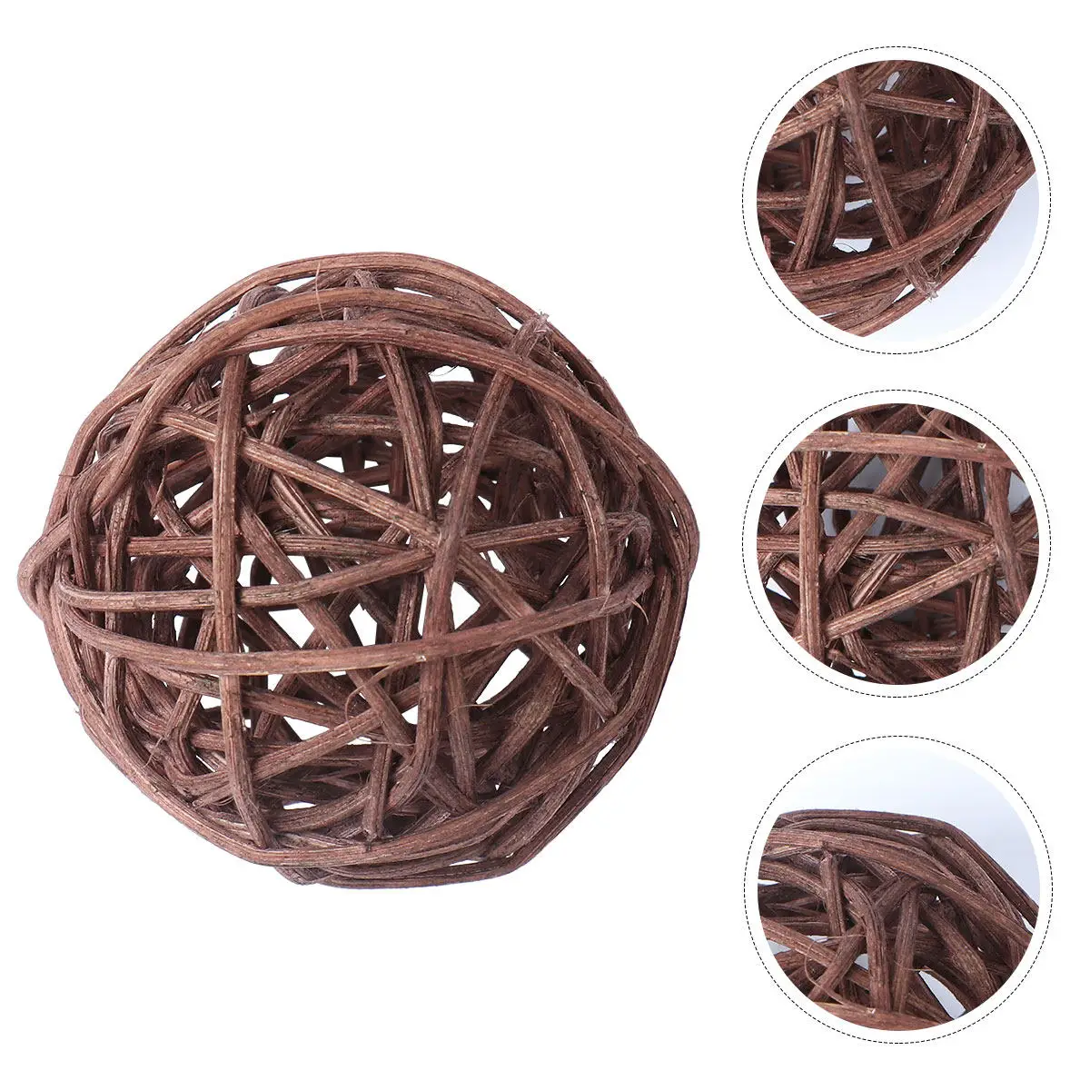 15Pcs Natural Woven Rattan Ball Decorations DIY Hanging Vine Pendants for Indoor Outdoor Decor Table Centerpiece Bowl Filler
