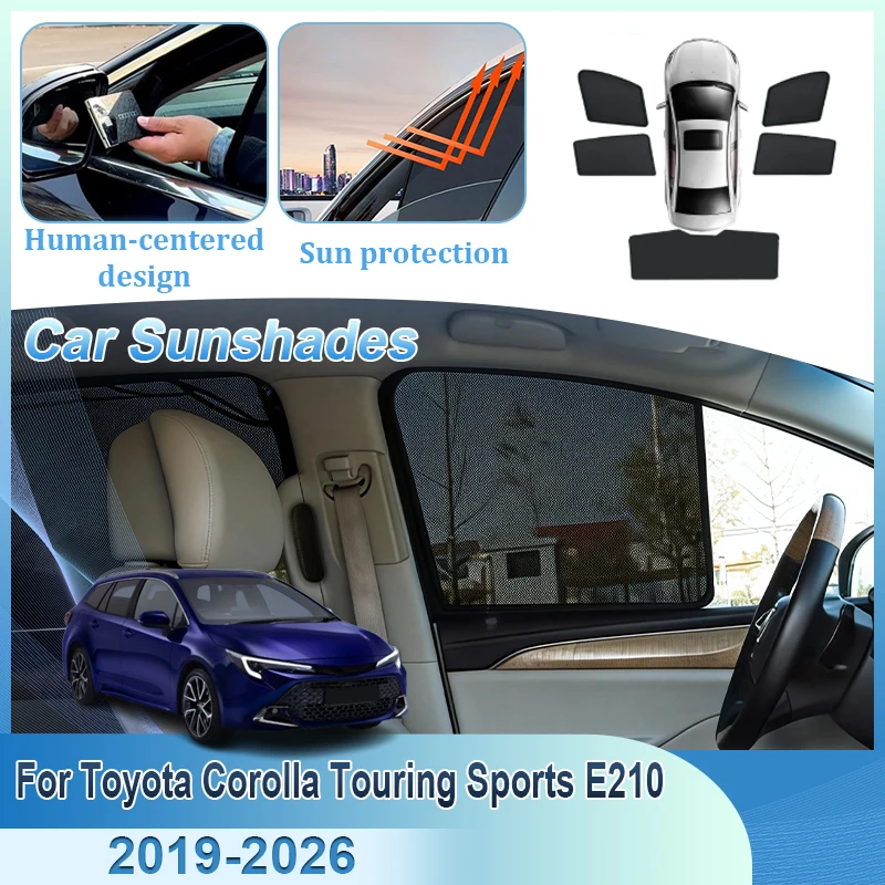 

For Toyota Corolla Touring Sports E210 2019~2026 Car Mesh Sunshade Magnetic Shade Window Sun Visors Privacy Curtains Accessories