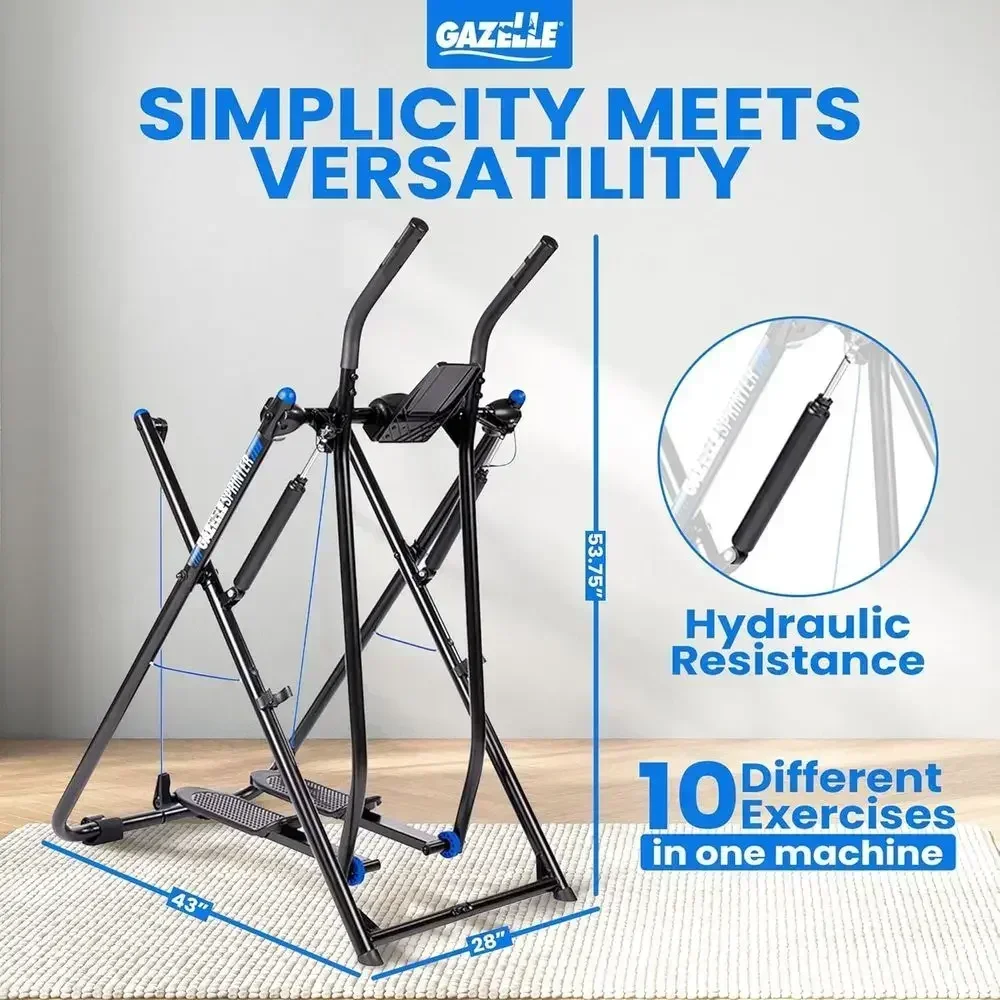 Low-Impact Elliptical Exerciser for Home Gym, Supports 250-300lbs