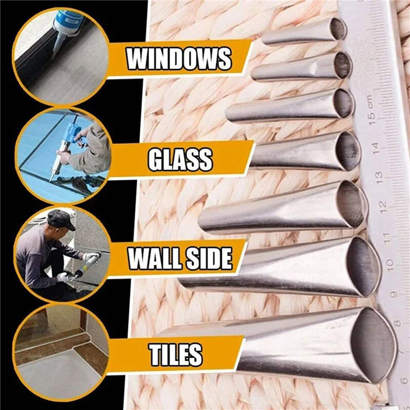 

AS94-70 Pcs Caulking Tools Caulk Nozzle Applicator Caulking Epoxy Piston Nozzle Accessories Silicone Sealant Nozzle