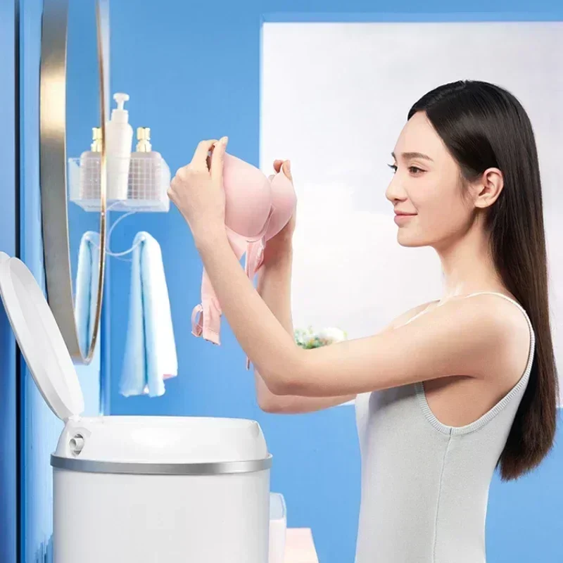 New portable washing machine. Automatic. Household. Small. For integrated washing of underwear and socks.