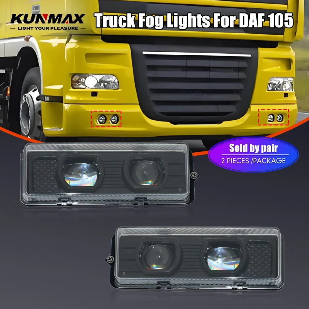

Pair Of Heavy Trucks LED Fog Lights Assembly For DAF 105 Fog Lamp Driving Lamp Front Bumper Light