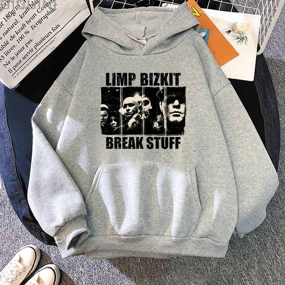 Limp Bizkit 여성용 그래픽 프린팅 후디, 가을 라운드넥 긴팔 스트리트웨어 풀오버 상의, 남녀공용 하라주쿠 맨투맨