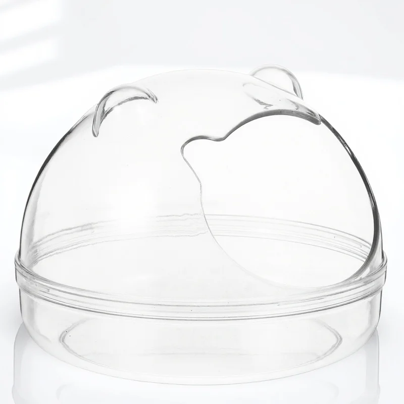

Hamster Bath Room Transparent Small Pet Bathtub Anti-Slip Sand Bath Container For Guinea Pig Chinchilla Pet Supply Washing