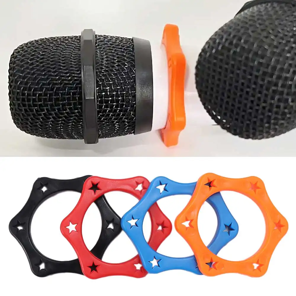 Anti-Rolling Microphone Sleeves Shakeproof Anti-fall Microphone Holder Microphone Ring Bottom Rod Sleeve Mic Protection Ring