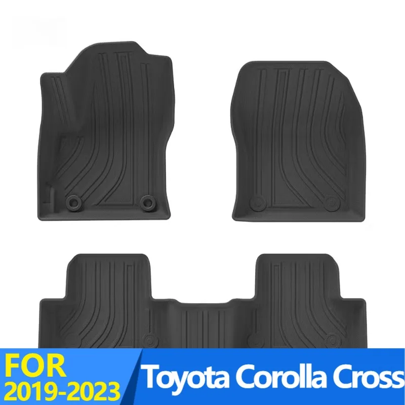 For Toyota Corolla Cross LHD 2019-2023 All-Weather Waterproof TPE Floor Mats Easy Clean Car Floor Mat Accessory for Vehicle