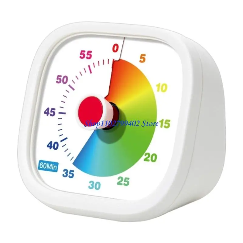 547F 1-Hour Visual Clock with Front Knob and Color Display, Small Home Clock for Baking, Reading, Study, Daily Cooking