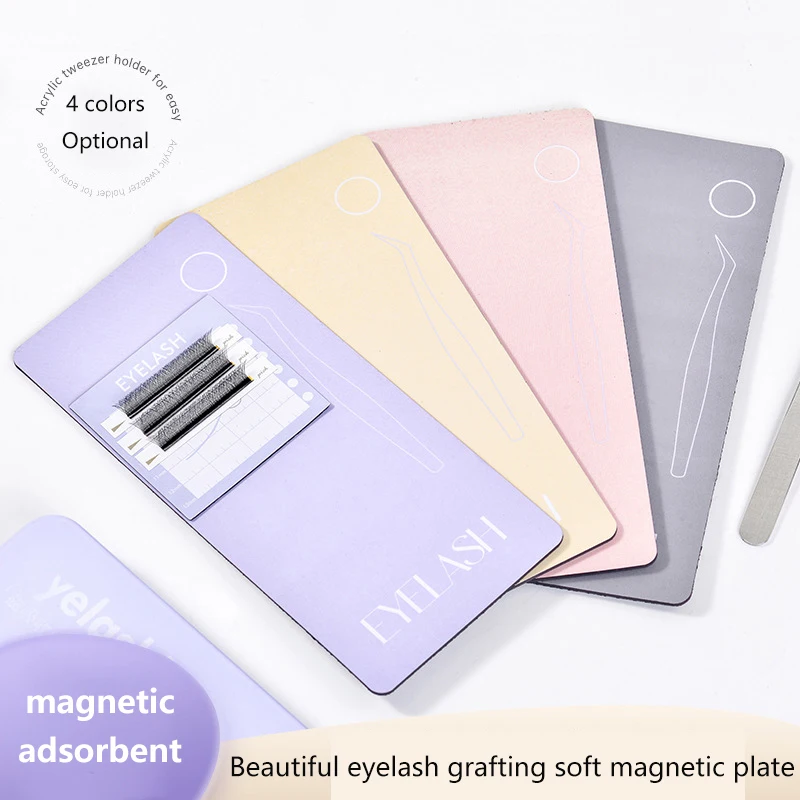 Magnetic Eyelash Suction Plate Holder Glue Pallet Acrylic Board Grafting False Lashes Extension Stand Pad Makeup Tools