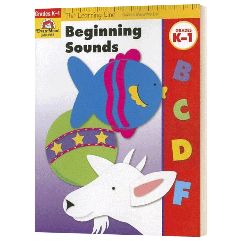 Evan-Moor Beginning Sounds (Learning Line), Children's books aged 4 5 6 7, English picture book, 9781596731806