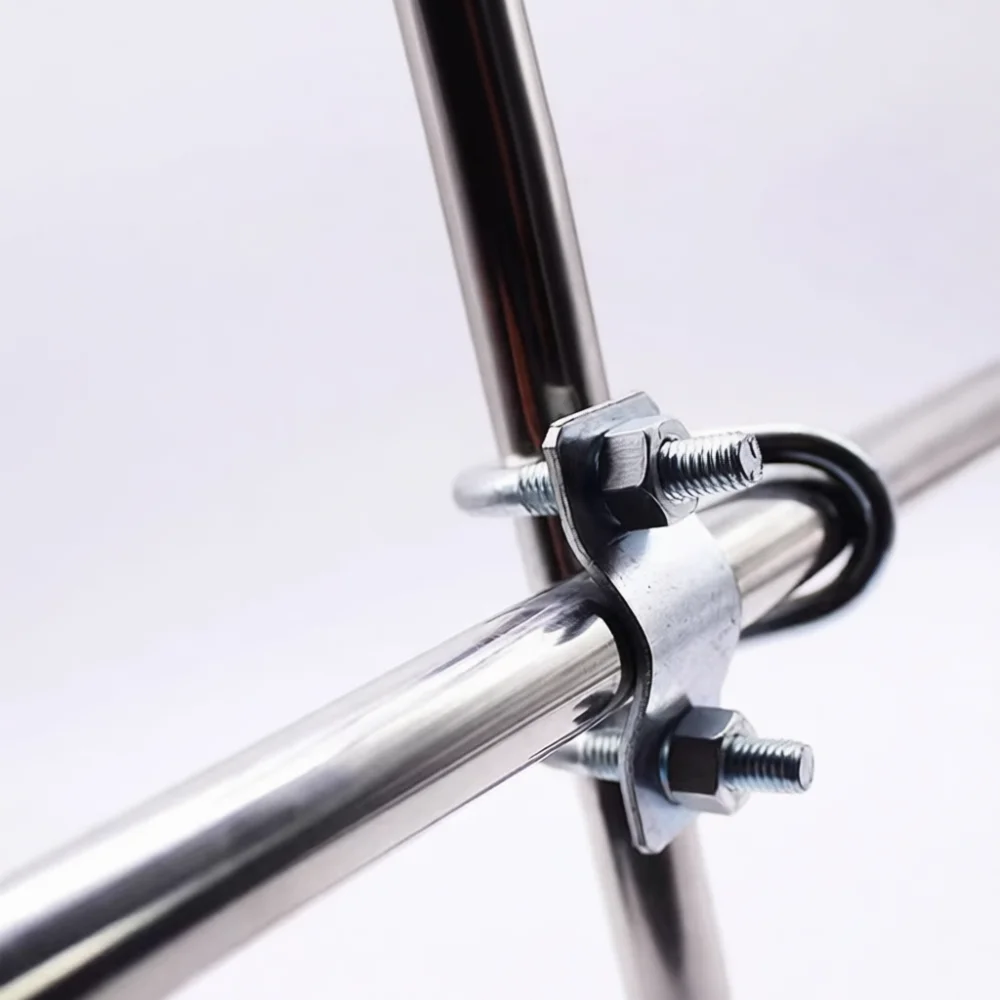 Professional Grade Galvanized U Bolt Pipe Connector Carbon Steel Hardware For Greenhouse And Breeding Facility Pipes