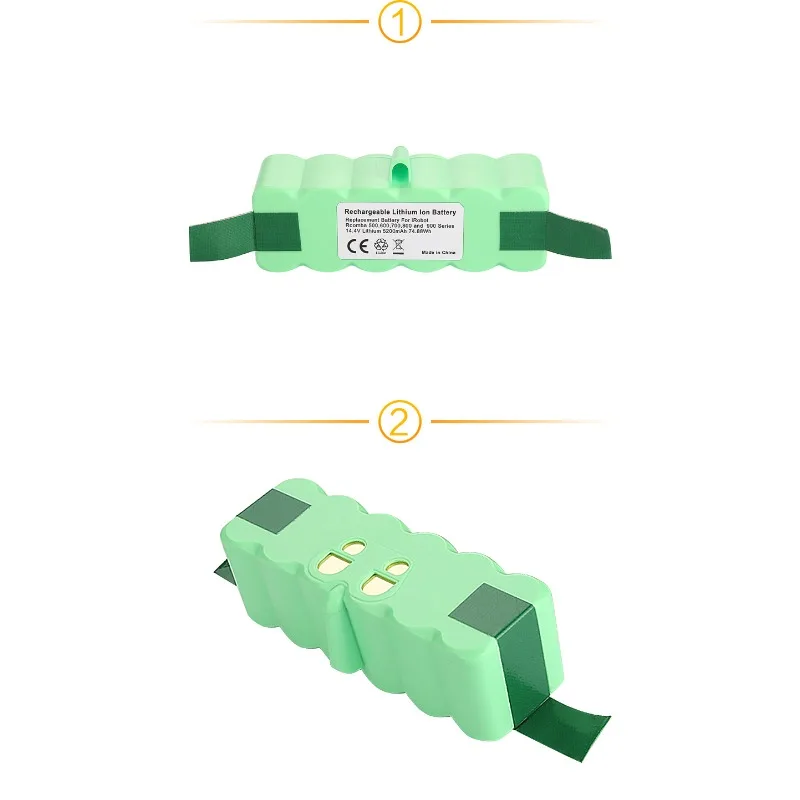 بطارية ليثيوم 14.4 فولت 5200 مللي أمبير في الساعة لسلسلة Irobot Roomba 5/6/7/8/9 #5