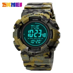 SKMEI Luxury Compass Digital Watch Waterproof Military Sport Watches S-Shock Men's Wristwatches Countdown with 3 Alarm Clock