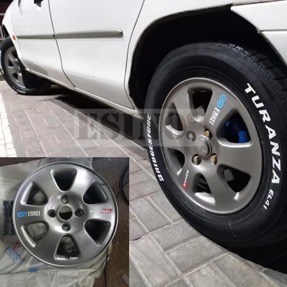 عجلة ريم الديكور ملصق ، تصفيف السيارة ، الفينيل ملصق مائي سلسلة ، اكسسوارات السيارات ، لصائق ل يوكوهاما أدفان ، أحدث ، 4 قطعة