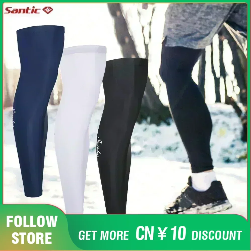 Santic Summer Cycling Running Legs Sleeve Anti UV Quick Dry Knee Protection Non-Slip Compression Leg Warmers Cooling Sports Gear