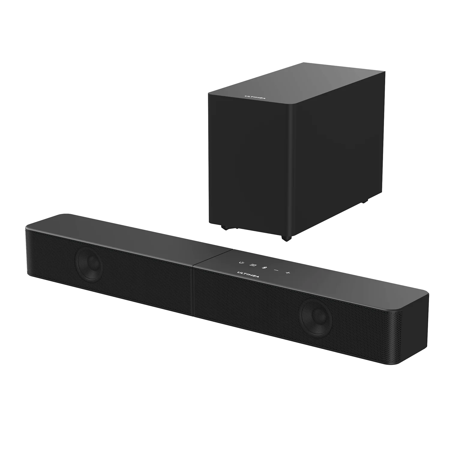 ULTIMEA Poseidon R3T 2.1ch Soundbar met 5.25" draadloze subwoofer, 240W home theatersysteem, BassMX & VoiceMX, app-bediening