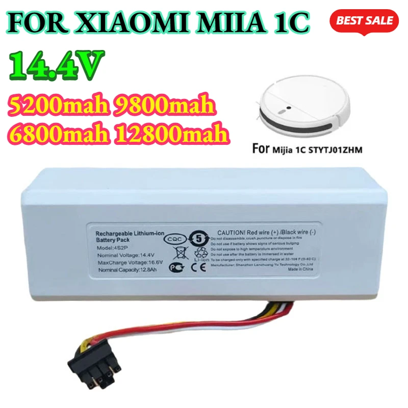 

14.4V 12800mAh Sweeper Battery 1C P1904-4S1P-MM for Xiaomi Mijia Mi Vacuum Cleaner Sweeper 18650 Li-Ion Rechargeable Battery