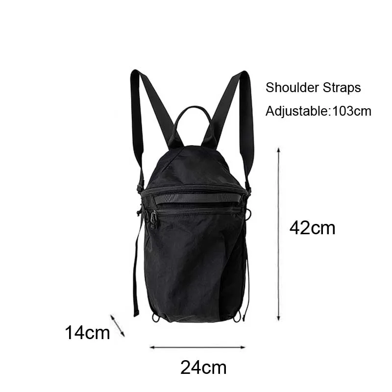 Hylhexyr Women's Waterproof Nylon Backpack Lightweight Travel Leisure Fashion Large Capacity Sport Gym Bag With Zipper