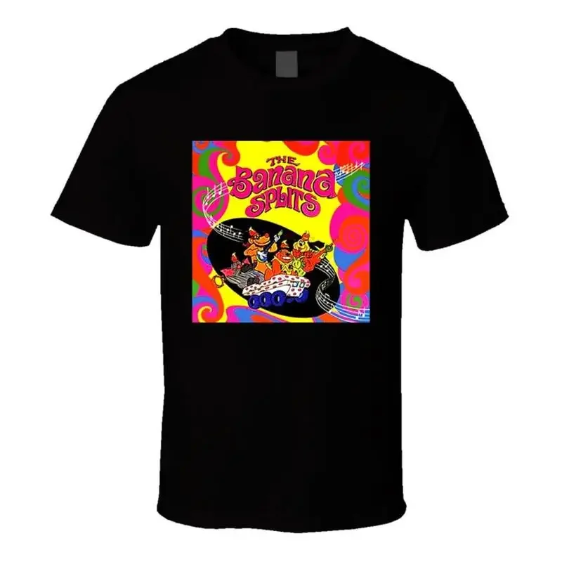The Banana Splits T Shirt Cotton Black Unisex All Sizes
