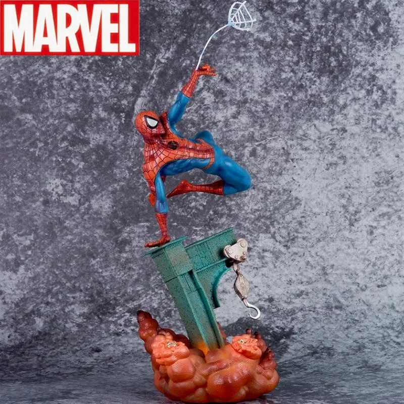 

31cm Marvel Spider Man Pvc Action Figures Scene Battle Boxed Dolls Model Marvel Legends Gift Souvenirs Birthday Gift Toys