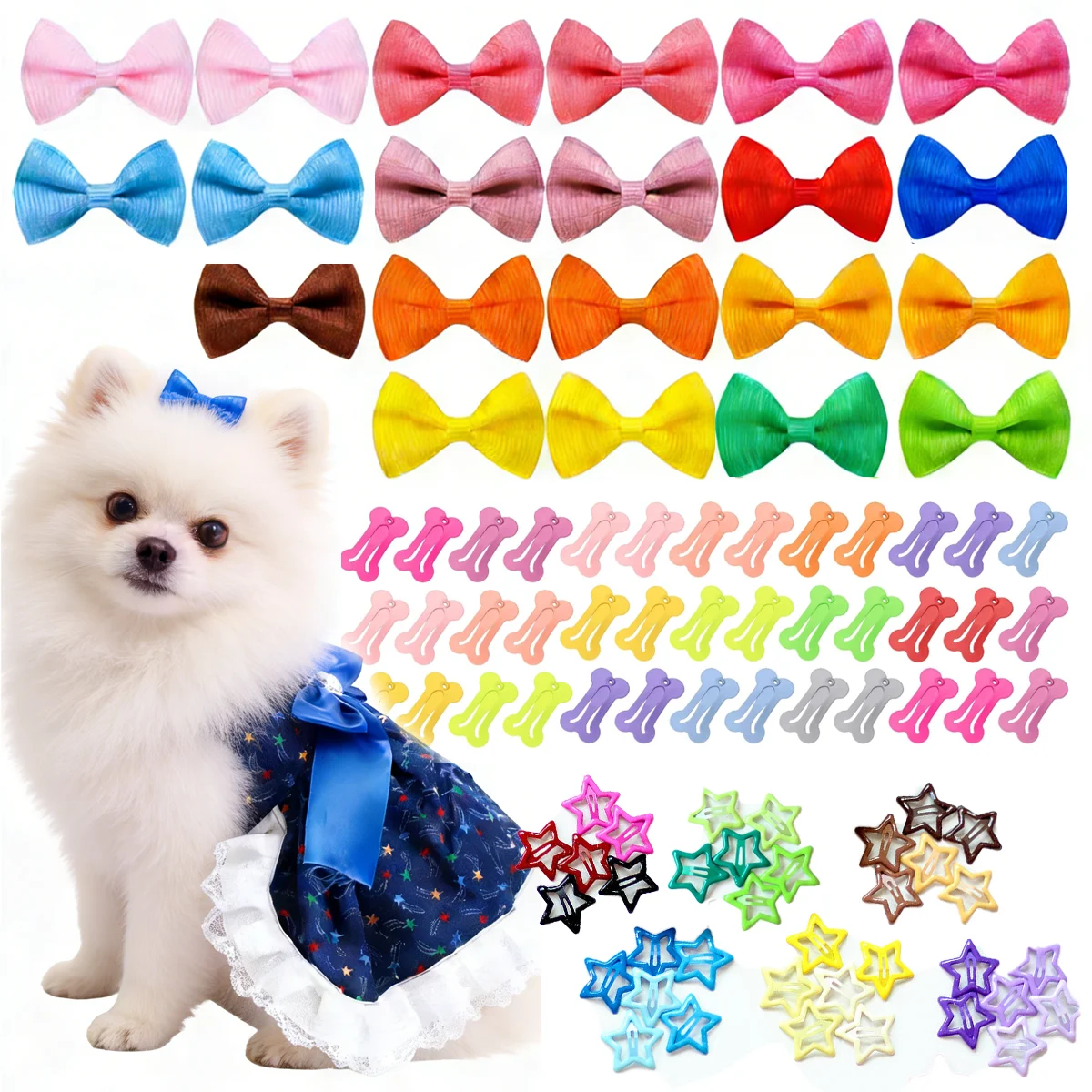 

Pet Grooming Hair Clips Cats & dogs Cute Exquisite BB Clips Suitable For Daily Outfits, Maltese Pomeranian Parties Photo Shoots