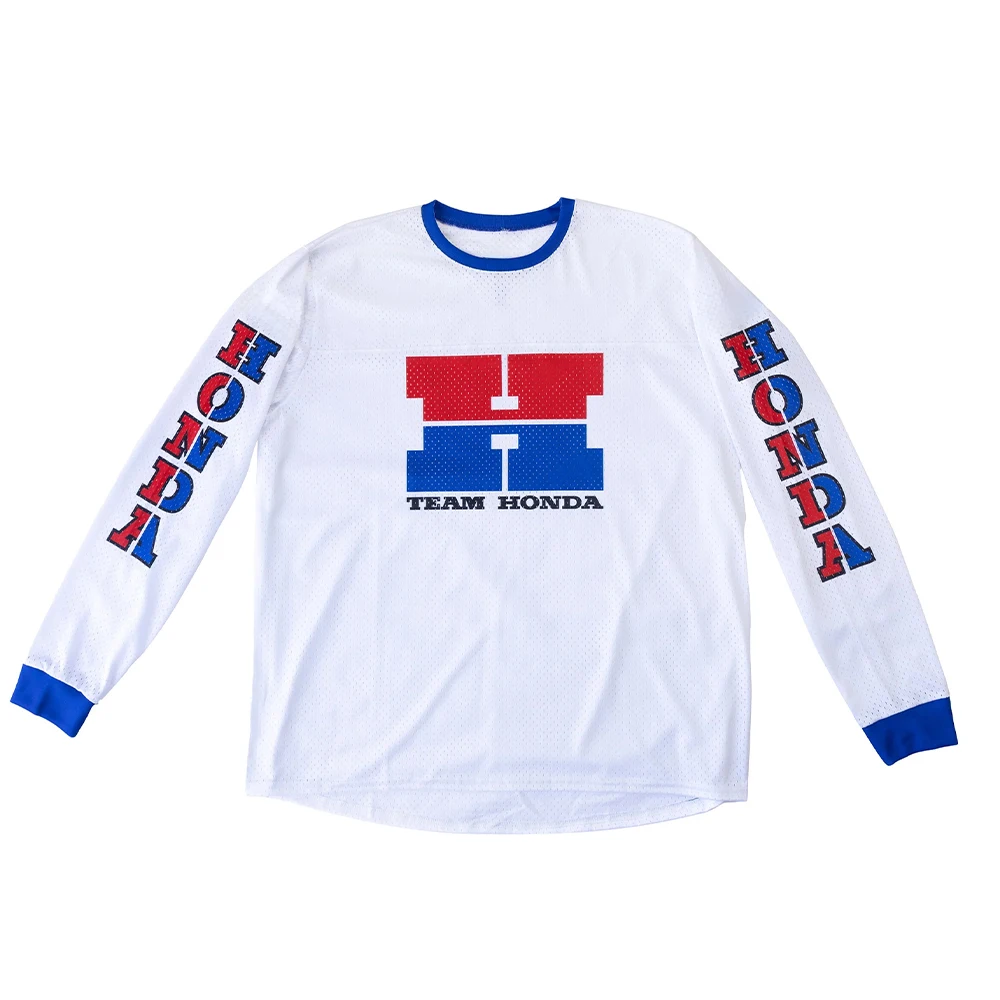 

Honda Racing Team Ретро Хип-Хоп Повседневная футболка с длинным рукавом Мужчины Женщины Модная удобная спортивная одежда Топ для любителей мотоциклов