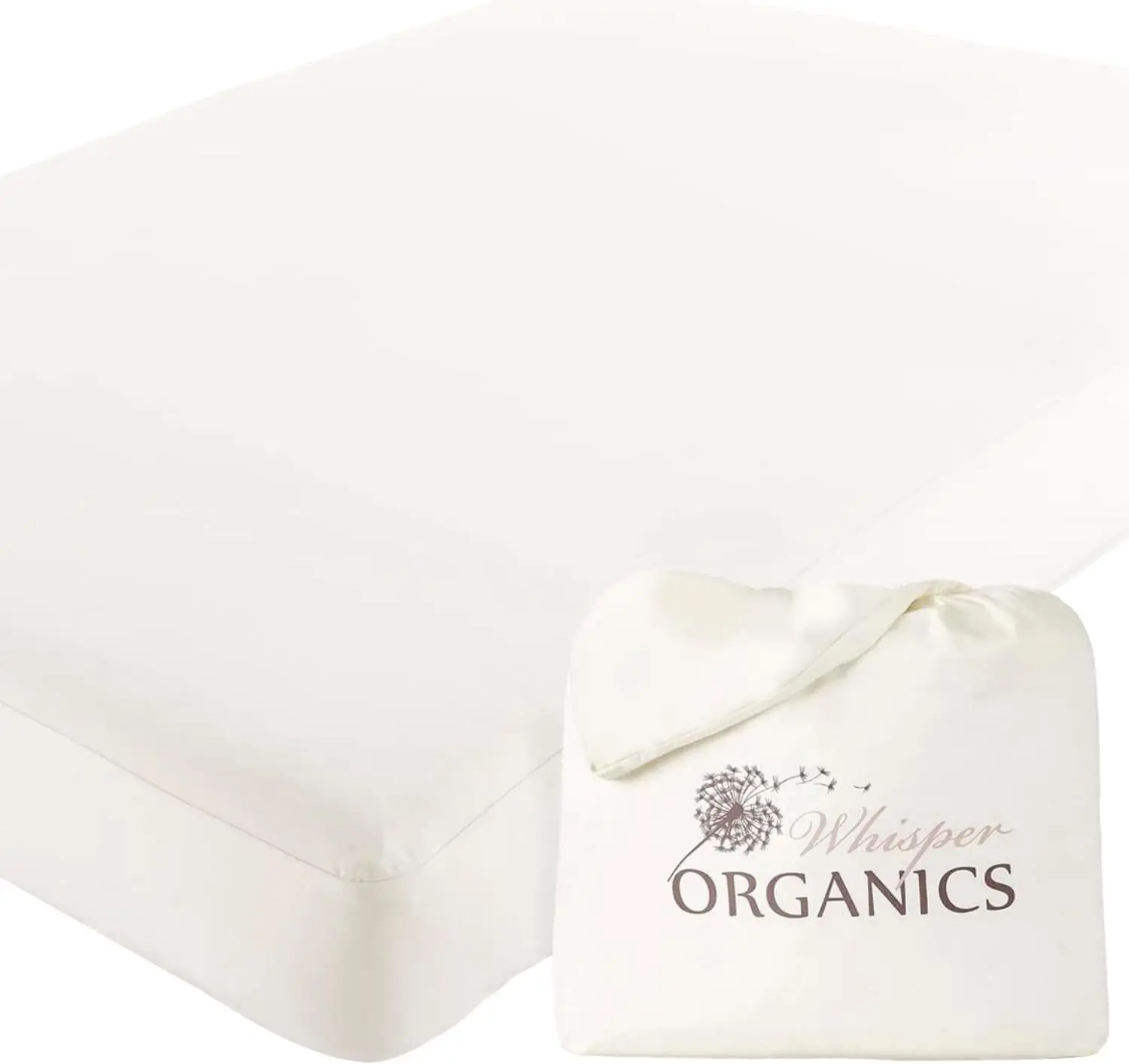 

Organic Waterproof Mattress Protector Twin Size - 100% Waterproof, Breathable, GOTS Certified, Machine Washable, Deep Pocket