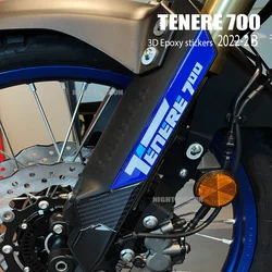 Tenere-accesorios para guardabarros delantero de motocicleta, pegatina de resina epoxi 3D para Yamaha Tenere 700 2023-700