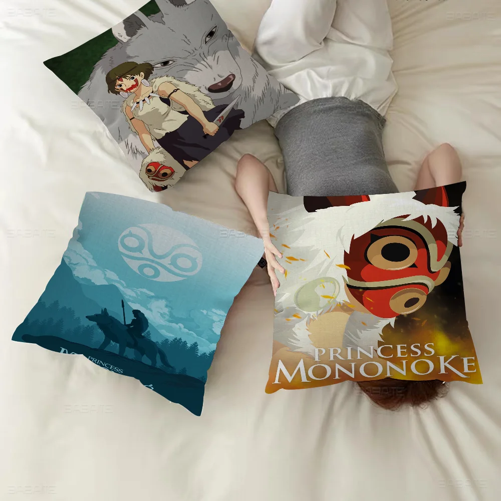 Mononoke Anime Princess Cushion Cover Car Throw Pillow Case For Sofa Car Christmas Gift 40x40cm 45x45cm