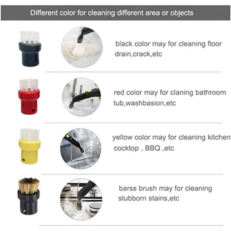 A74G-For Karcher Easyfix SC1/SC2 SC3/SC4 SC5/SC7 يده مكنسة كهربائية فوهة البخار الخشن فرش مجموعة ملحق