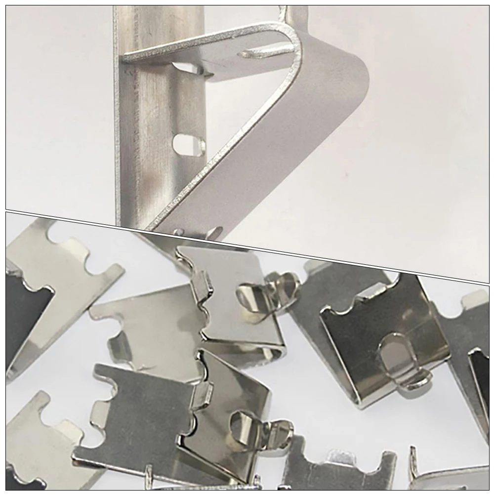 

2pcs Stainless Steel Hooks Shelf Clamps Freezer Clips Glass Brackets Cooler Attachments Metal Refrigerator Support Hooks Safe