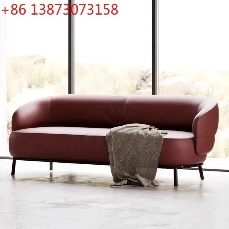 New Chinese Solid Wood Sofa Simple Hotel Clubhouse Tea House B & B Sales Office Furniture