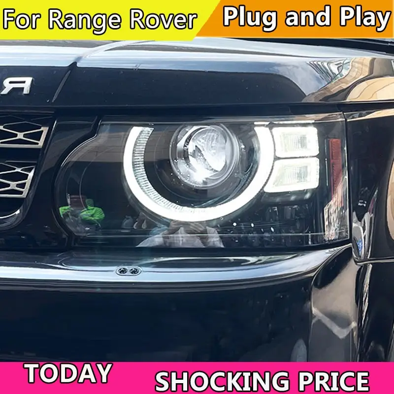 ALL LED Head Lamps Range Rover 2005-2013 LED Daytime Running Light LED Dynamic turn signal LED Low/High Beam Assembly